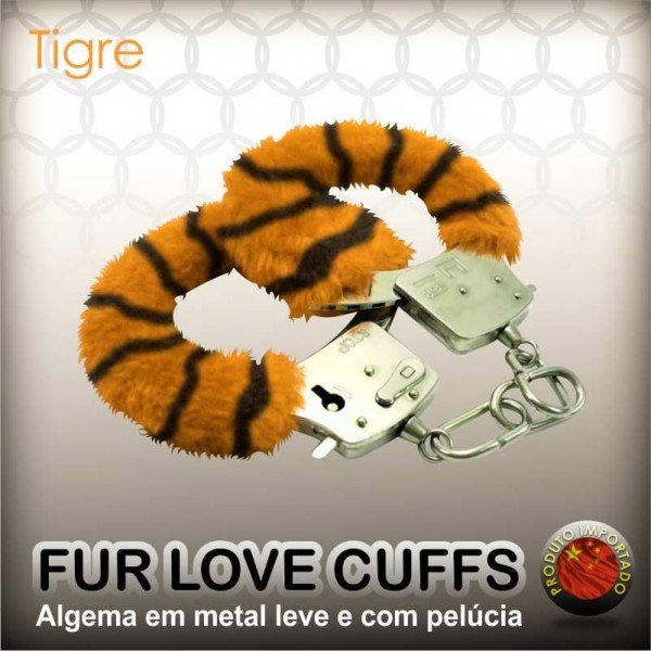 ALGEMA DE METAL COM PELUCIA (60GR) LOVE CUFFS TIGRE ALGEMA DE METAL COM PELUCIA (60GR) LOVE CUFFS TIGRE