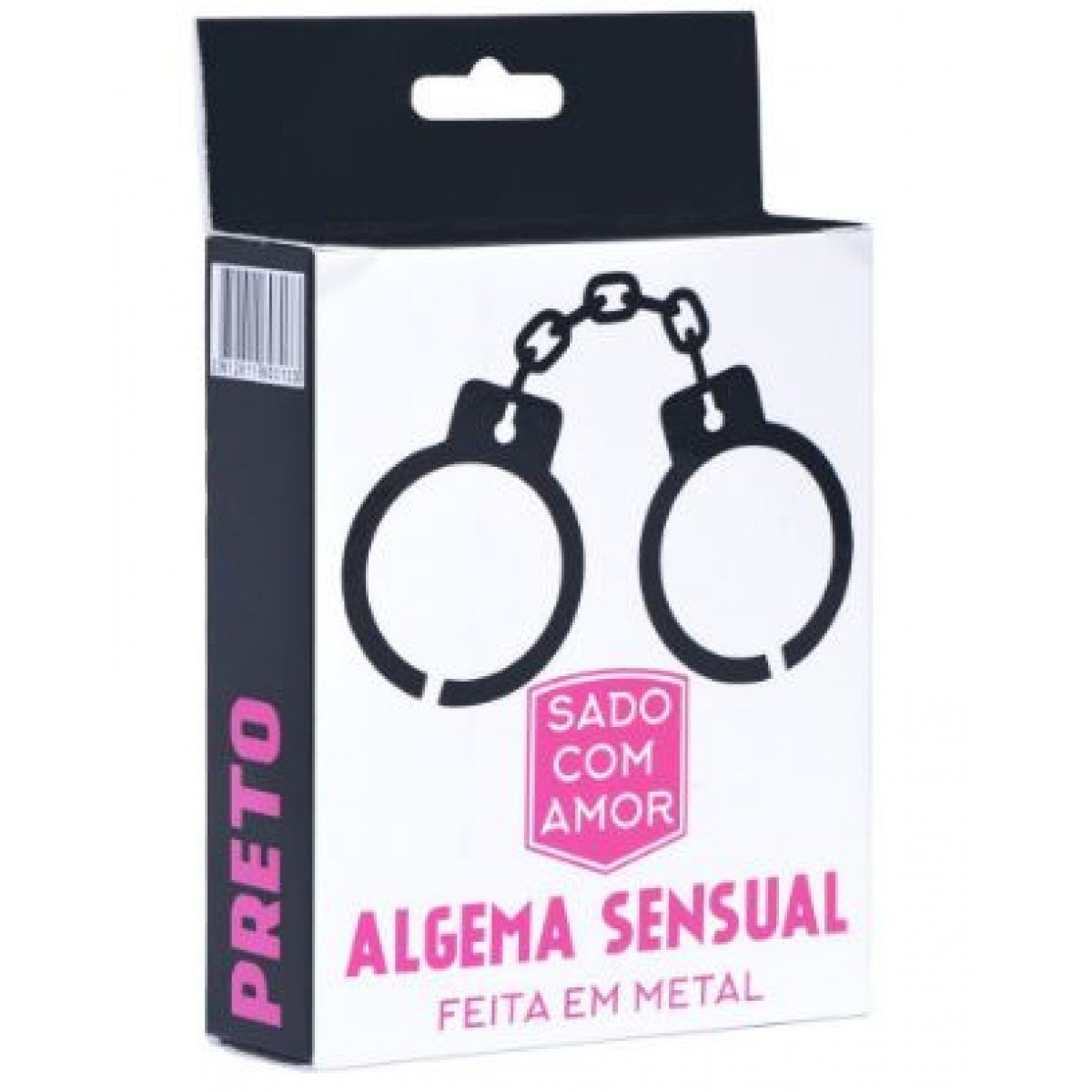 Algema Sensual Em Metal Sado Com Amor - Prata - Chamas do Prazer Sex Shop