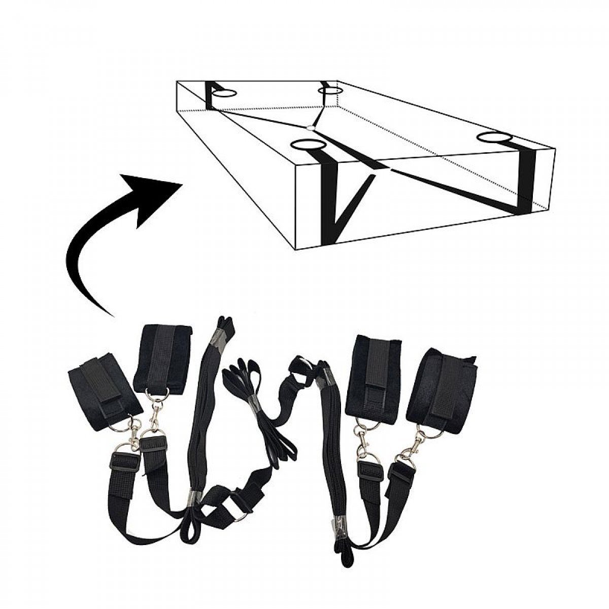 Separador de Tornozelo com Algema para Cama 3 - SI Separador de Tornozelo com Algema para Cama 3 - SI