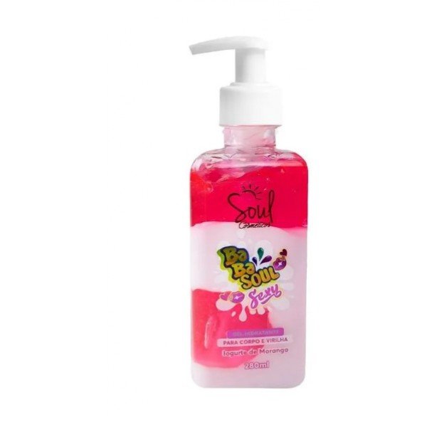 Babasoul Sexy Hidratante Beijável 280ml Soul Cosméticos - Iogurte de Morango