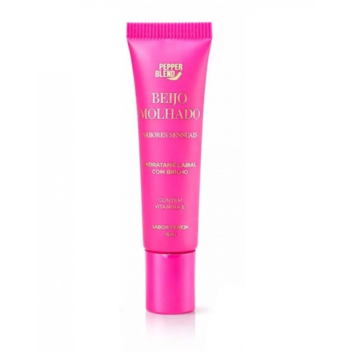 Beijo Molhado Hidratante Labial com Brilho e Vitamina E 15ml Pepper Blend - Sabor Lollipop