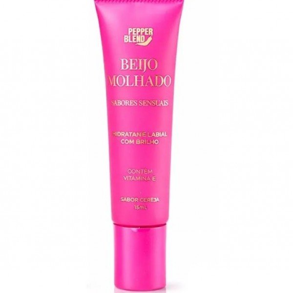 Beijo Molhado Hidratante Labial com Brilho e Vitamina E 15ml Pepper Blend - Sabor Lollipop
