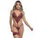 Body Rendado Com Persex Sensual Love - Vinho GG Body Rendado Com Persex Sensual Love - Vinho GG