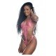 Body Sexy em Renda com Fita Hot Love - Salmão - M 