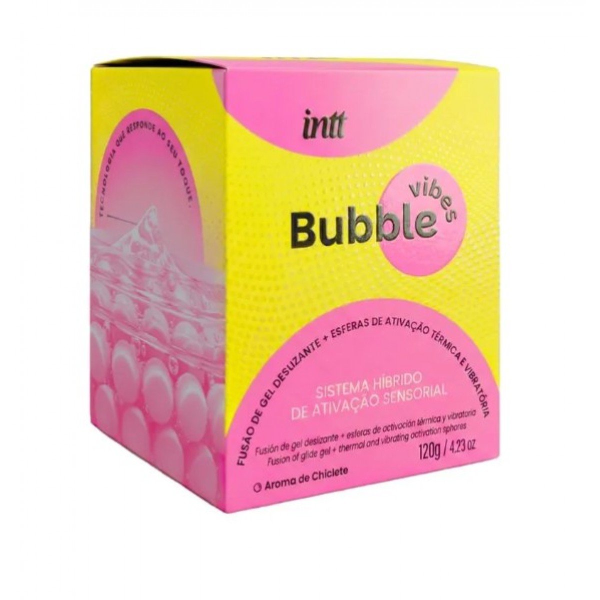 Bubble Vibes 3 em 1 Lubrificante e Excitante com Esferas e Jambu 120g Intt Bubble Vibes 3 em 1 Lubrificante e Excitante com Esferas e Jambu 120g Intt