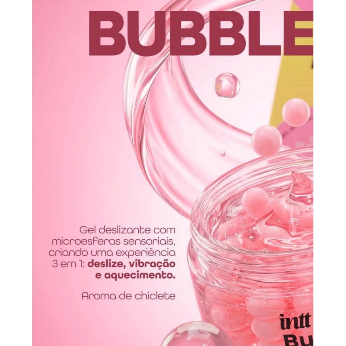 Bubble Vibes 3 em 1 Lubrificante e Excitante com Esferas e Jambu 120g Intt Bubble Vibes 3 em 1 Lubrificante e Excitante com Esferas e Jambu 120g Intt