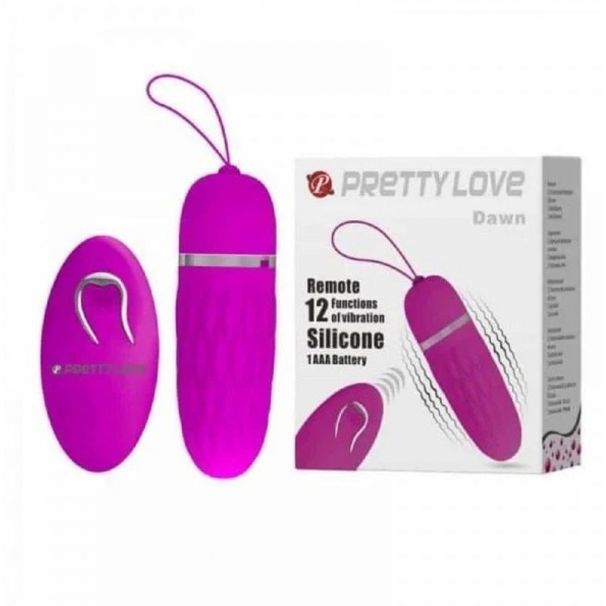 VIBRADOR BULLET DAWN 12 VELOCIDADES COM CONTROLE REMOTO PRETTY LOVE