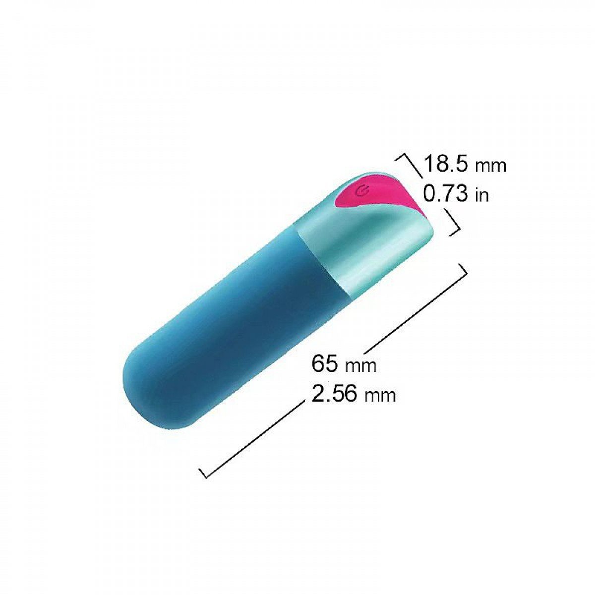 Bullet com Vibrador - Recarregável - 6,5 X 1,8 cm 