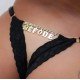 Calcinha Fio Dental Gis Preta Frases Traseira com Strass Tallyta - Me Fode Calcinha Fio Dental Gis Preta Frases Traseira com Strass Tallyta - Me Fode