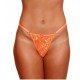 Calcinha Fio Dental Renda Neon Lacinho Mil Toques - Laranja Calcinha Fio Dental Renda Neon Lacinho Mil Toques - Laranja
