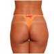 Calcinha Fio Dental Renda Neon Lacinho Mil Toques - Laranja Calcinha Fio Dental Renda Neon Lacinho Mil Toques - Laranja