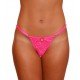 Calcinha Fio Dental Renda Neon Lacinho Mil Toques - Pink Calcinha Fio Dental Renda Neon Lacinho Mil Toques - Pink
