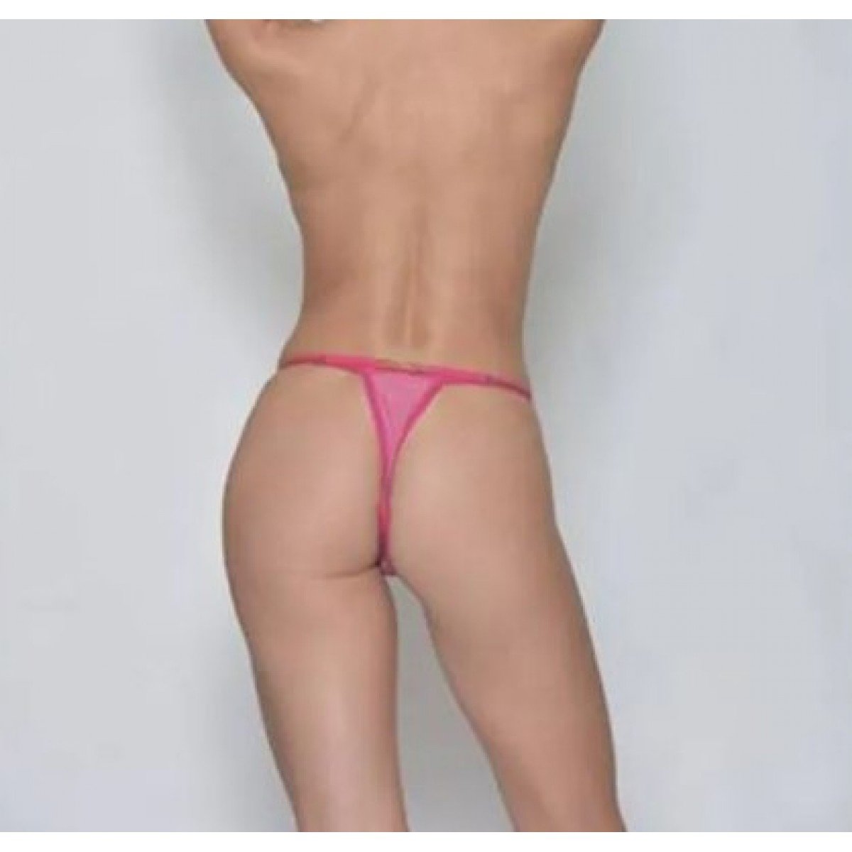 Calcinha String de Tule Personalizável - Yaffa Lingerie - Pink