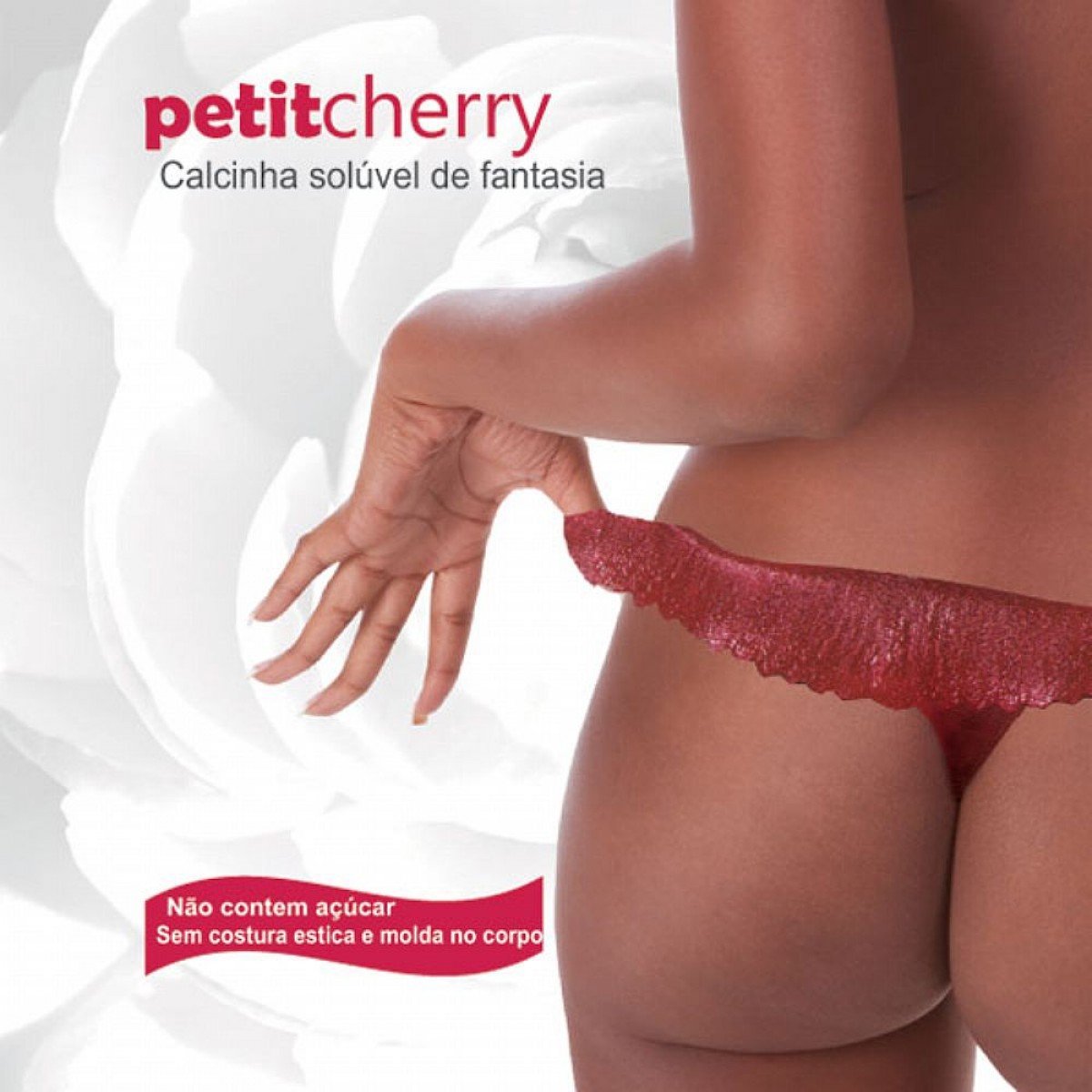 Calcinha Soluvel Comestivel PetitCherry-Sabor Chocolate - Chamas do Prazer Sex Shop