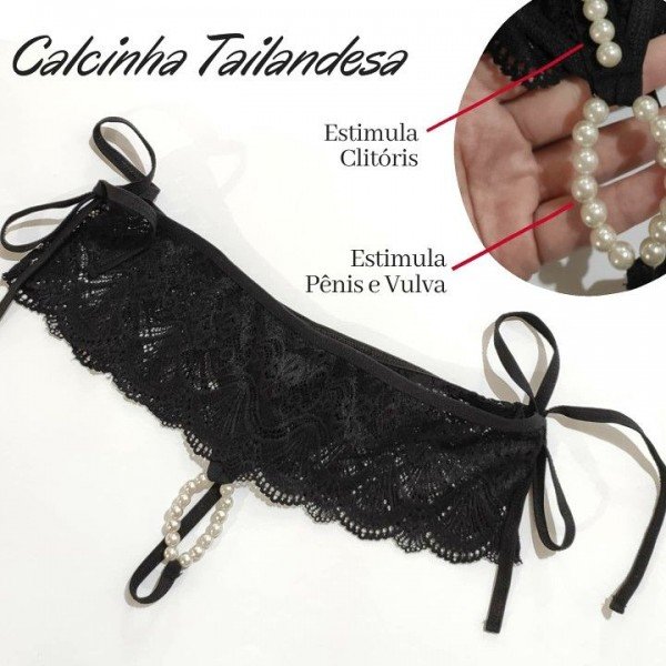 CALCINHA TAILANDESA SAINHA COM ESTIMULADOR CLITORIANO FÁCIL PRAZER - BRANCA CALCINHA TAILANDESA SAINHA COM ESTIMULADOR CLITORIANO FÁCIL PRAZER - BRANCA