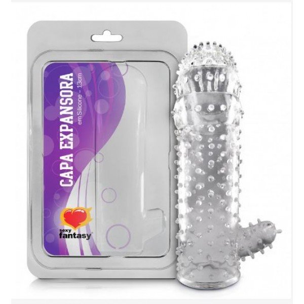 CAPA EXPANSORA COM ESTIMULADOR 14CM  Sexy Fantasy - 705 CAPA EXPANSORA COM ESTIMULADOR 14CM  Sexy Fantasy - 705
