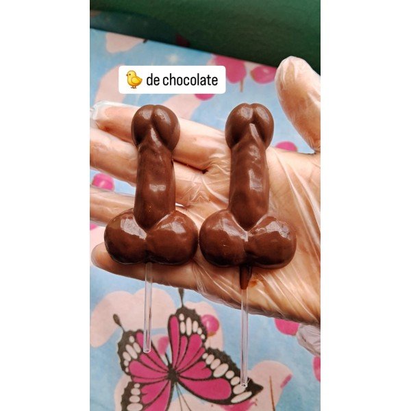 Chocolate pirulito formato pênis Chocolate pirulito formato pênis