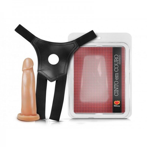 CINTA PENIANA EM COURINO COM PÊNIS REALÍSTICO - 14 X 3,6 CM - SEXY FANTASY CINTA PENIANA EM COURINO COM PÊNIS REALÍSTICO - 14 X 3,6 CM - SEXY FANTASY