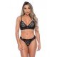 Conjunto com Calcinha Delicia Patitex - Preto - GG Conjunto com Calcinha Delicia Patitex - Preto - GG