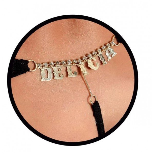 Conjunto com Calcinha Delicia Patitex - Preto - G