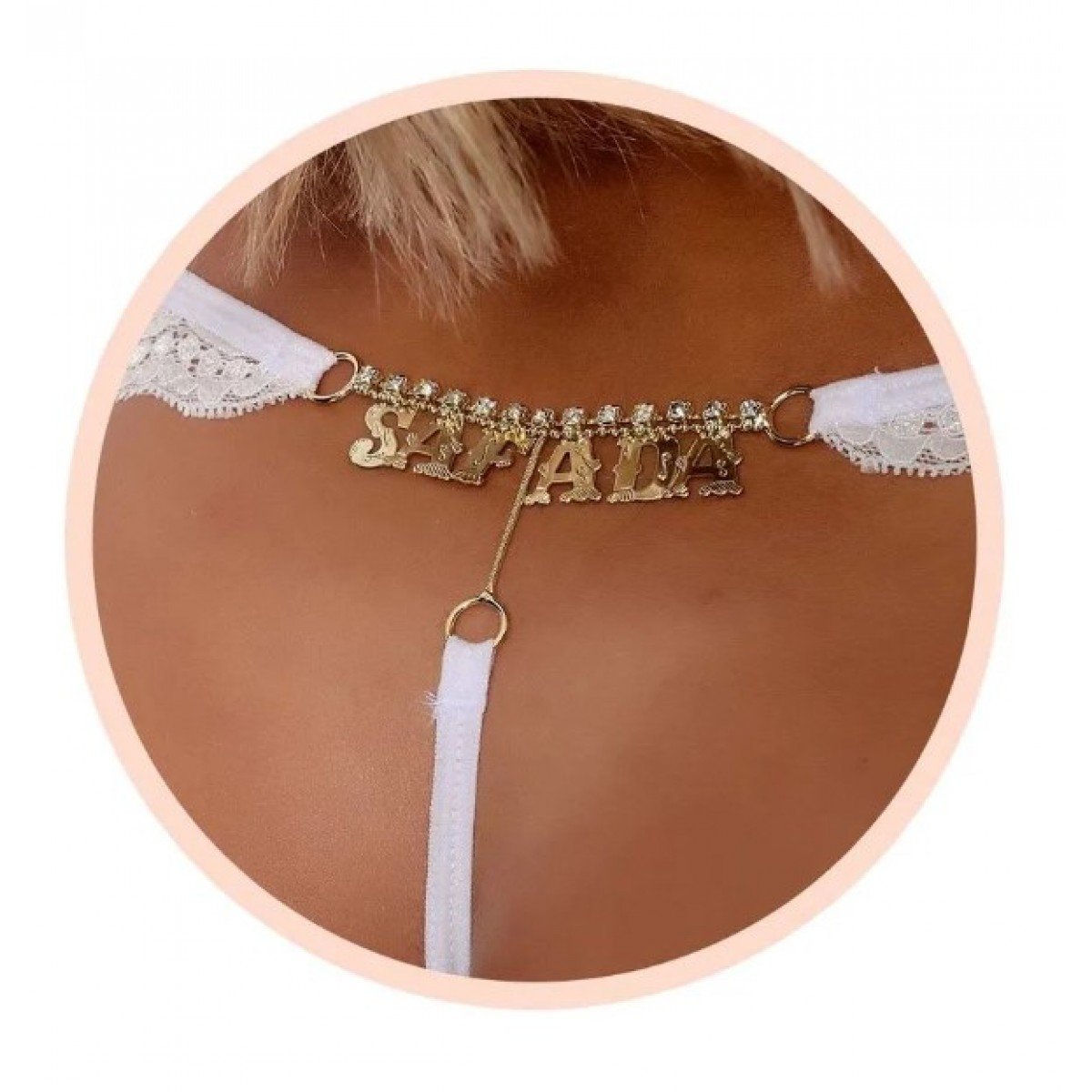 Conjunto com Calcinha Safada Patitex - Branco - M Conjunto com Calcinha Safada Patitex - Branco - M