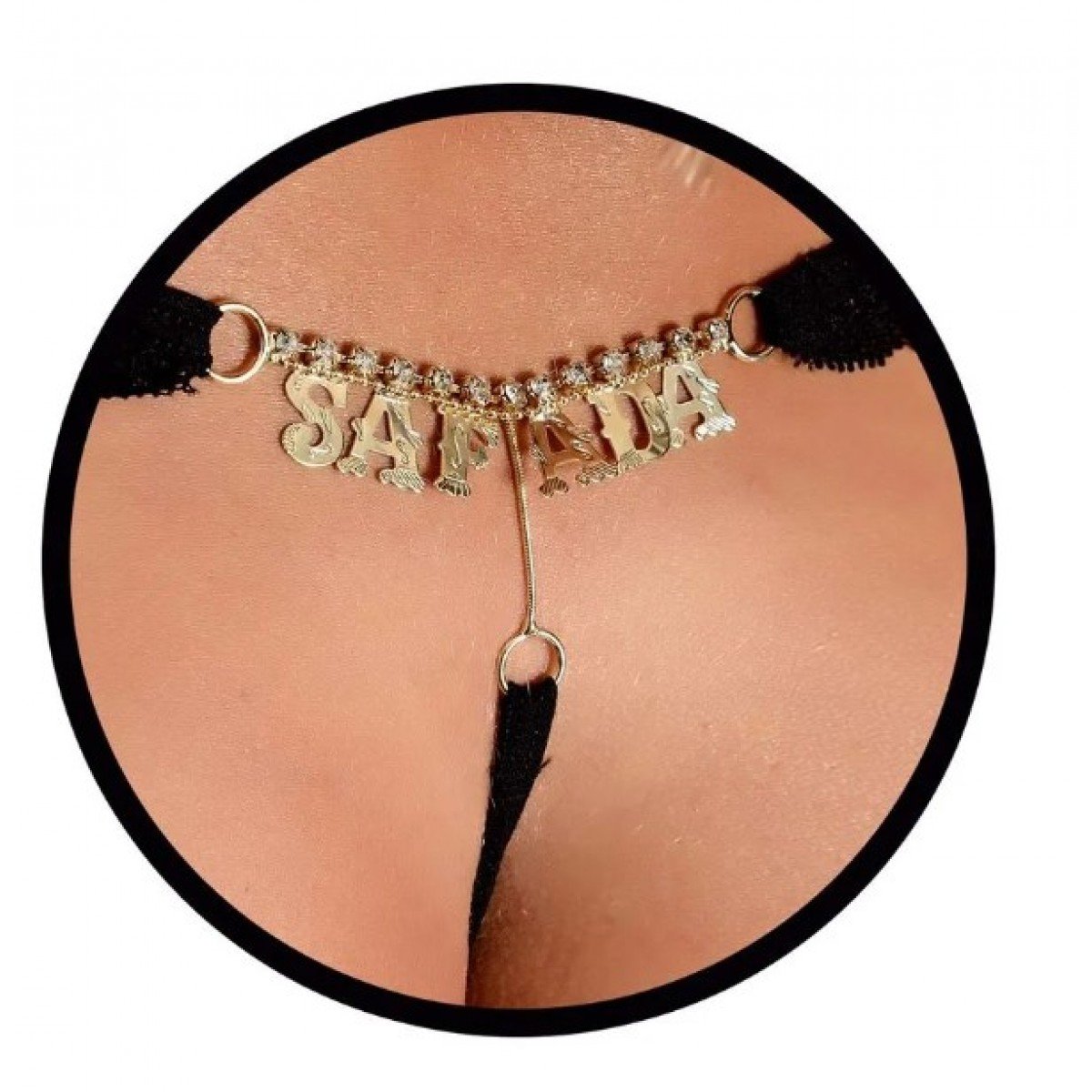 Conjunto com Calcinha Safada Patitex - Preto - GG Conjunto com Calcinha Safada Patitex - Preto - GG