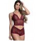 Conjunto Caleçon em Renda sem Bojo Jô Lingerie - Vinho - G Conjunto Caleçon em Renda sem Bojo Jô Lingerie - Vinho - G
