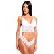Conjunto Cropped Fio Dental Rendado Sensual Love - Branco - M Conjunto Cropped Fio Dental Rendado Sensual Love - Branco - M