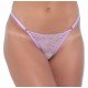 Conjunto Fio Ajustável em Renda Bicolor - Jô Lingerie - Lilás com Preto - G