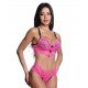 Conjunto Rendado com Bojo Dira's Lingerie - Rosa - G Conjunto Rendado com Bojo Dira's Lingerie - Rosa - G