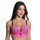 Conjunto Rendado com Bojo Dira's Lingerie - Rosa - G Conjunto Rendado com Bojo Dira's Lingerie - Rosa - G