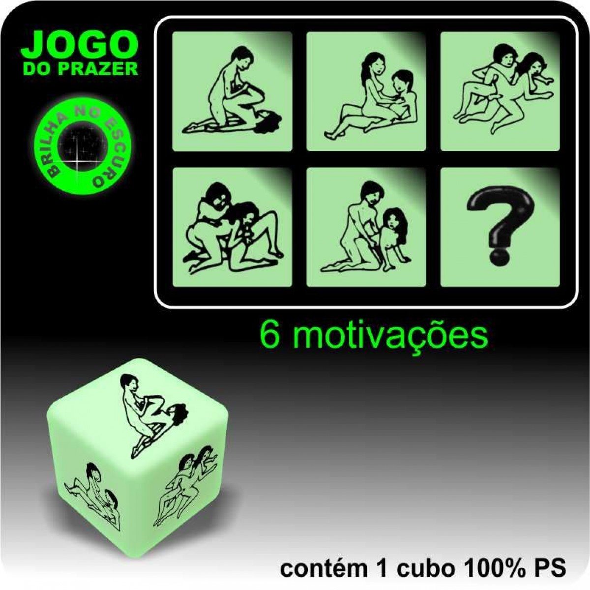 DADO SAQUINHO DC POSIÇAO HETERO BRILHA NO ESCURO - Chamas do Prazer Sex Shop DADO SAQUINHO DC POSIÇAO HETERO BRILHA NO ESCURO - Chamas do Prazer Sex Shop