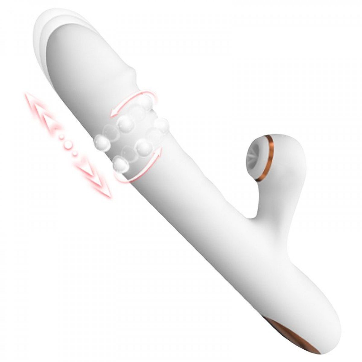 Vibrador de Ponto G e Clitóris com Vai e Vem de Esferas - SI Vibrador de Ponto G e Clitóris com Vai e Vem de Esferas - SI