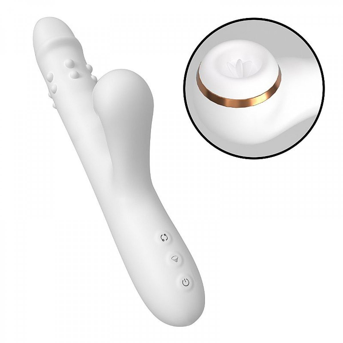 Vibrador de Ponto G e Clitóris com Vai e Vem de Esferas - SI Vibrador de Ponto G e Clitóris com Vai e Vem de Esferas - SI