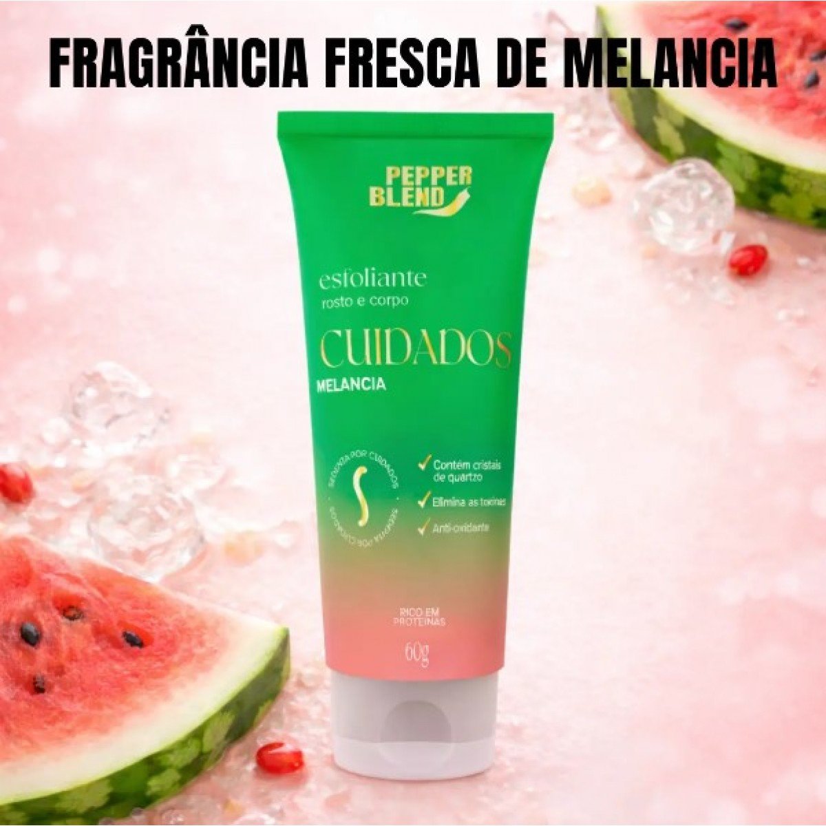Esfoliante para Rosto e Corpo Sedenta por Cuidados 60g Pepper Blend - Melancia