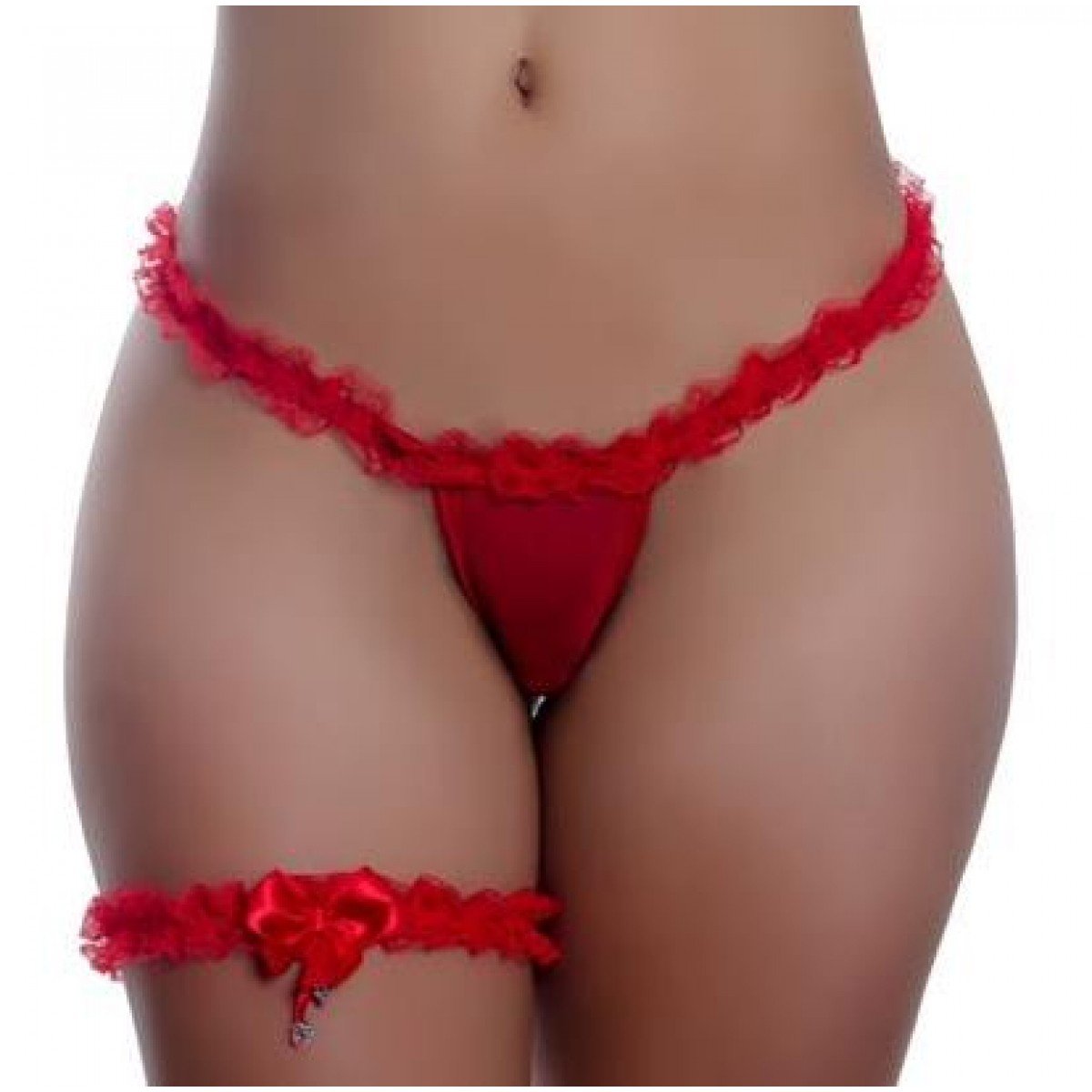 Fio Dental Com Persex Sabor Com Sensualidade - Vermelho - Chamas do Prazer Sex Shop