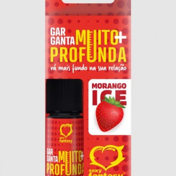 SPRAY DESSENSIBILIZANTE GARGANTA MUITO + PROFUNDA BEIJÁVEL - 15ML - SEXY FANTASY - MORANGO ICE