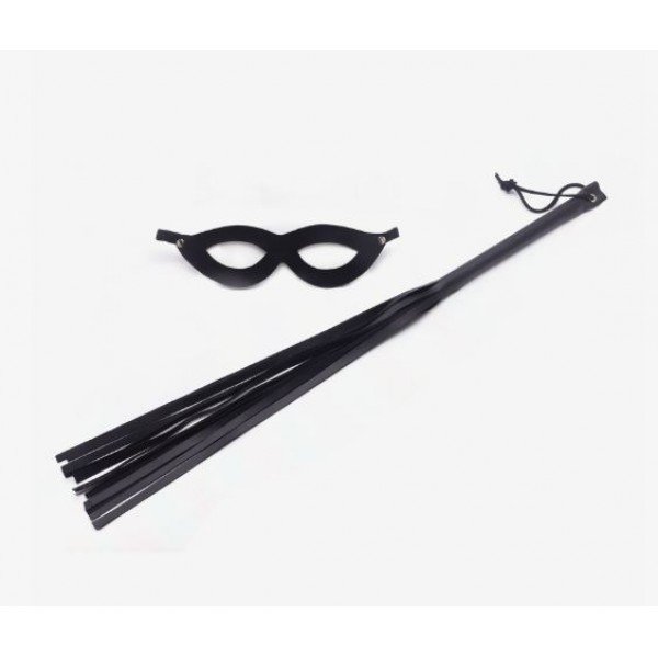 KIT CHICOTE 35 CM E MÁSCARA TIAZINHA PRETO - 904 KIT CHICOTE 35 CM E MÁSCARA TIAZINHA PRETO - 904