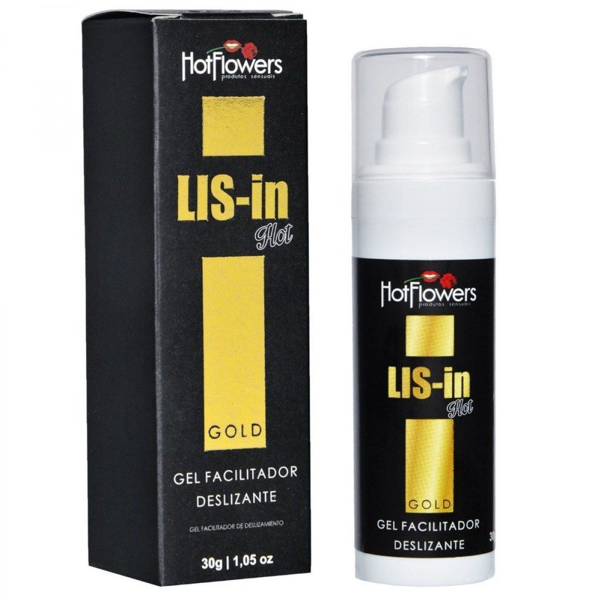 LIS-IN GOLD HOT FACILITADOR ANAL 30G HOT FLOWERS - Chamas do Prazer Sex Shop