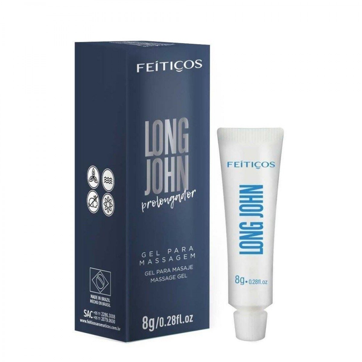 LONG JOHN PROLONGADOR DE EREÇÃO 8G POP FEITIÇOS - Chamas do Prazer Sex Shop