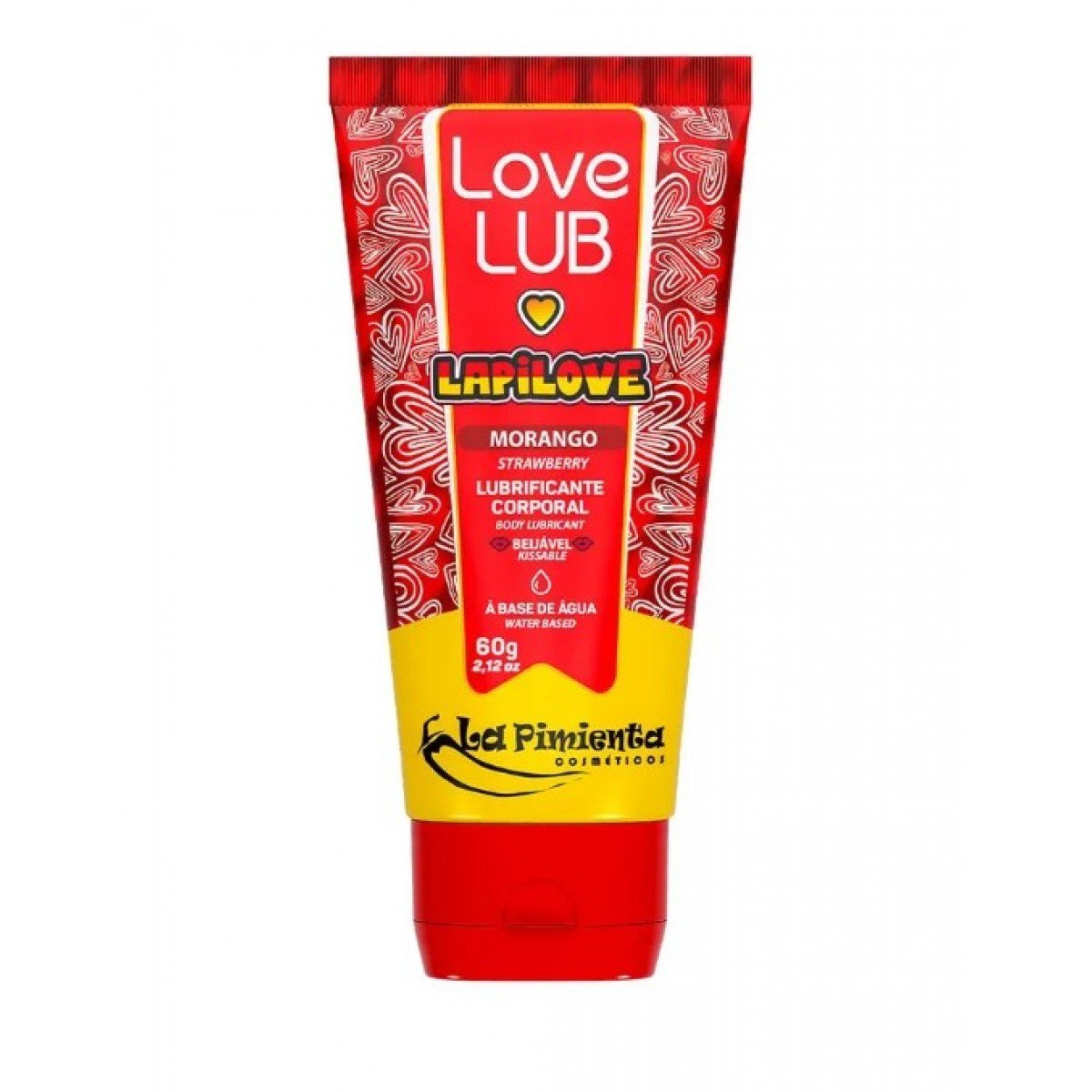 Love Lub LapiLove Lubrificante Corporal Beijável 60g La Pimienta - Morango Love Lub LapiLove Lubrificante Corporal Beijável 60g La Pimienta - Morango