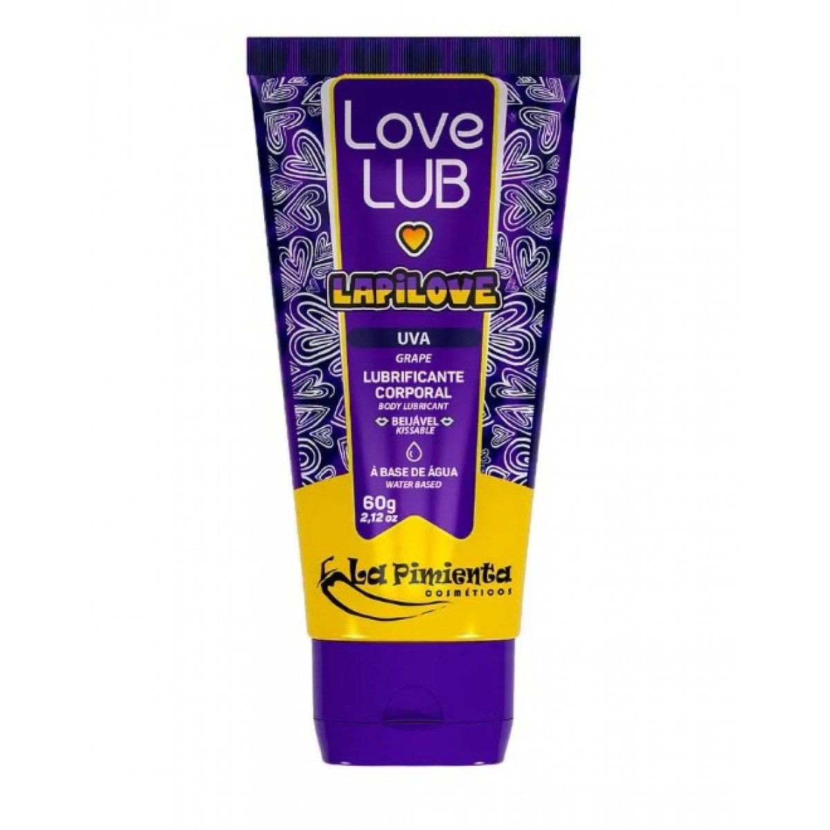 Love Lub LapiLove Lubrificante Corporal Beijável 60g La Pimienta - Uva
