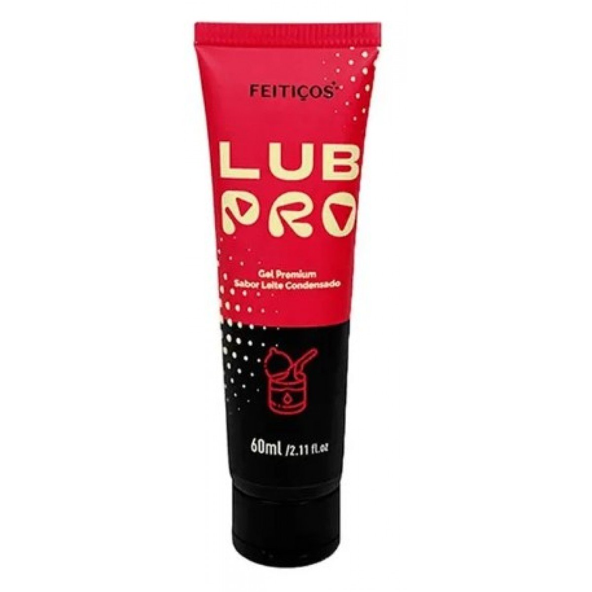 Lubrificante com Sabor LubPro Premium 60ml - Leite Condensado - Feitiços Aromáticos