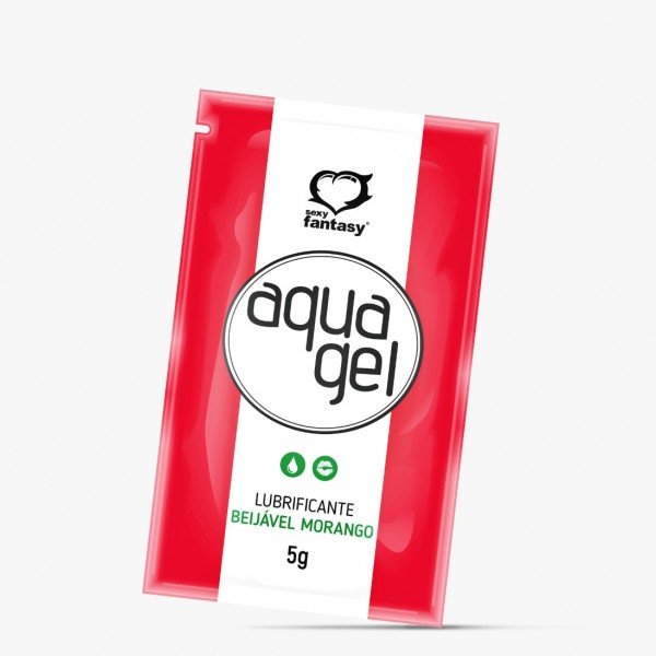 LUBRIFICANTE SACHÊ BEIJÁVEL 5G SEXY FANTASY - MORANGO