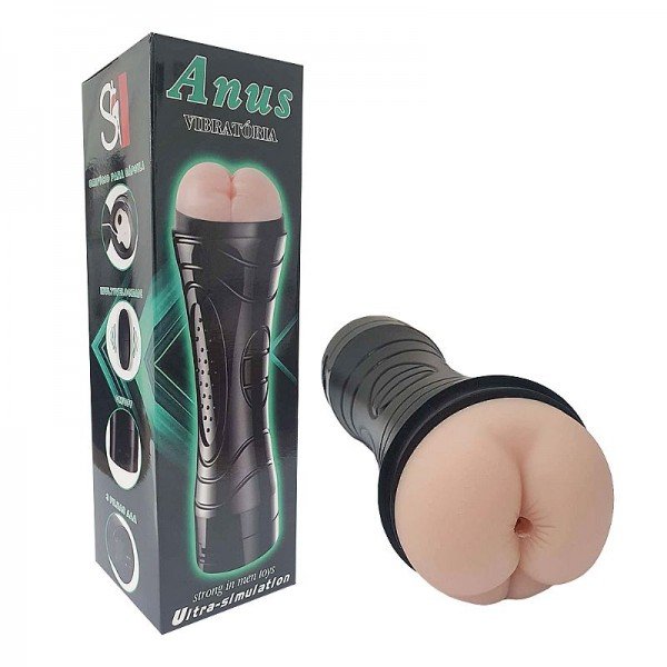 Masturbador Ânus com Vibrador em Cyberskin - Lanterna Ânus - SI Masturbador Ânus com Vibrador em Cyberskin - Lanterna Ânus - SI