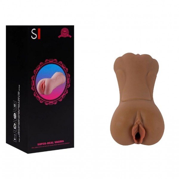 MASTURBADOR CYBERSKIN DUPLA VAGINA MAIG SEXY IMPORT - MARROM