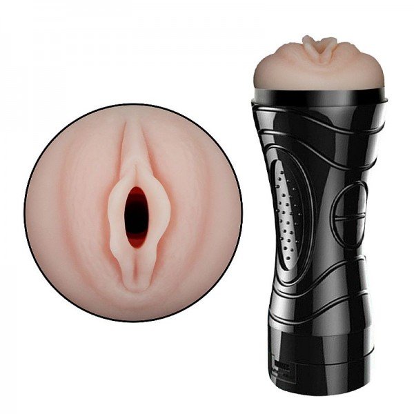 Masturbador Vagina em Cyberskin com Vibrador - Mini Lanterna 20 cm - SI Masturbador Vagina em Cyberskin com Vibrador - Mini Lanterna 20 cm - SI