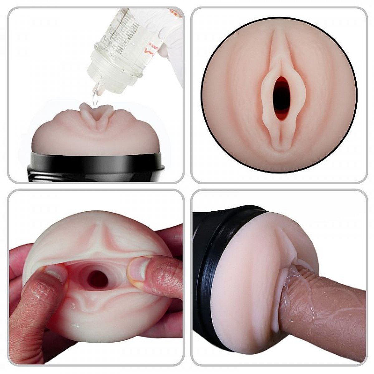 Masturbador Vagina em Cyberskin com Vibrador - Mini Lanterna 20 cm - SI Masturbador Vagina em Cyberskin com Vibrador - Mini Lanterna 20 cm - SI