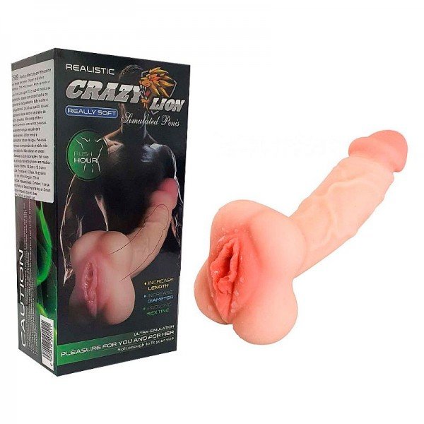 Masturbador Masculino Cyberskin em Pênis e Vagina - SI  Masturbador Masculino Cyberskin em Pênis e Vagina - SI