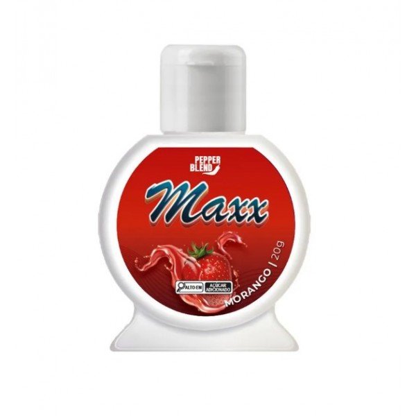 Maxx Babaloo Gel Comestível para Oral 20g Pepper Blend - Morango